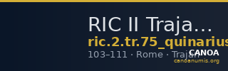 RIC II Trajan 75 (quinarius) — CANOA