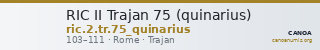 RIC II Trajan 75 (quinarius) — CANOA