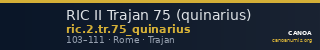 RIC II Trajan 75 (quinarius) — CANOA