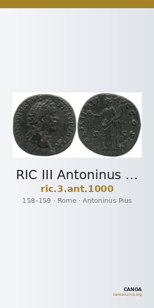 RIC III Antoninus Pius 1000 — CANOA