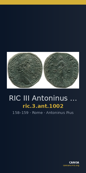 RIC III Antoninus Pius 1002 — CANOA