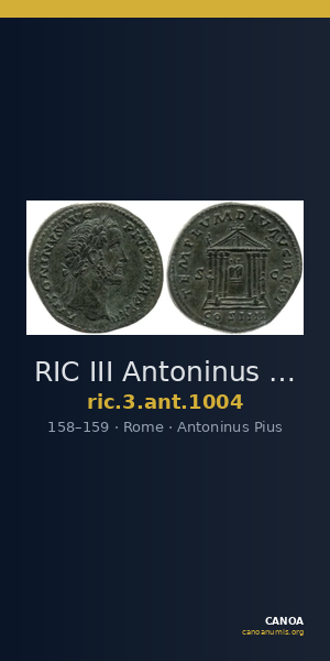 RIC III Antoninus Pius 1004 — CANOA