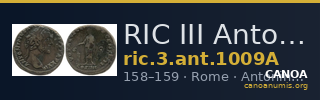 RIC III Antoninus Pius 1009A — CANOA