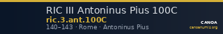 RIC III Antoninus Pius 100C — CANOA