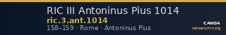 RIC III Antoninus Pius 1014 — CANOA