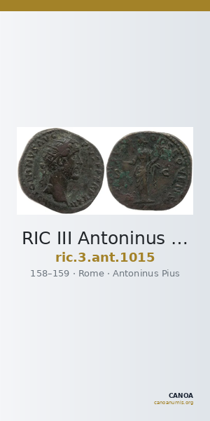 RIC III Antoninus Pius 1015 — CANOA
