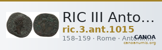RIC III Antoninus Pius 1015 — CANOA