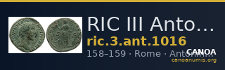 RIC III Antoninus Pius 1016 — CANOA
