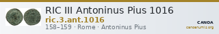 RIC III Antoninus Pius 1016 — CANOA