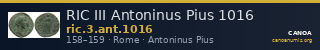 RIC III Antoninus Pius 1016 — CANOA