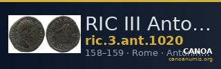 RIC III Antoninus Pius 1020 — CANOA