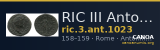 RIC III Antoninus Pius 1023 — CANOA