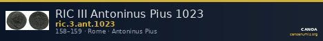 RIC III Antoninus Pius 1023 — CANOA