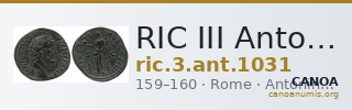 RIC III Antoninus Pius 1031 — CANOA