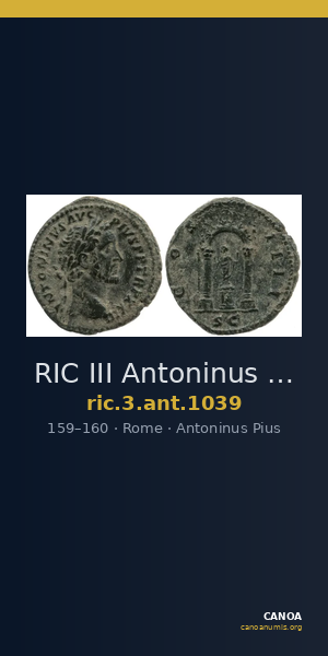 RIC III Antoninus Pius 1039 — CANOA