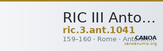 RIC III Antoninus Pius 1041 — CANOA
