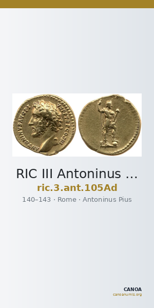 RIC III Antoninus Pius 105Ad — CANOA