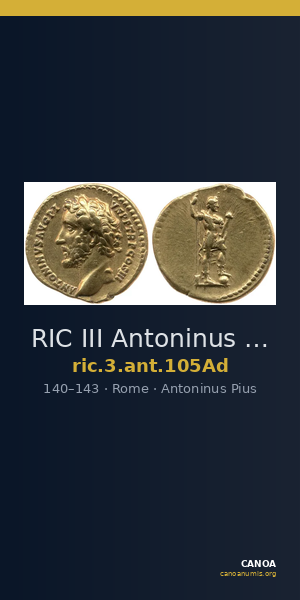RIC III Antoninus Pius 105Ad — CANOA