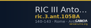 RIC III Antoninus Pius 105BA — CANOA