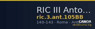 RIC III Antoninus Pius 105BB — CANOA