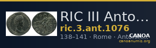 RIC III Antoninus Pius 1076 — CANOA