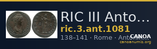 RIC III Antoninus Pius 1081 — CANOA