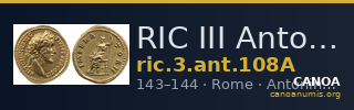 RIC III Antoninus Pius 108A — CANOA