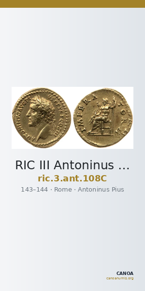 RIC III Antoninus Pius 108C — CANOA