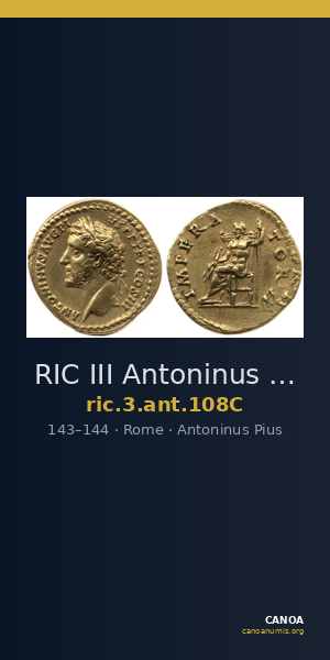 RIC III Antoninus Pius 108C — CANOA