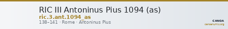RIC III Antoninus Pius 1094 (as) — CANOA