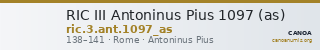 RIC III Antoninus Pius 1097 (as) — CANOA