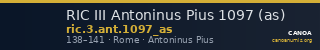 RIC III Antoninus Pius 1097 (as) — CANOA