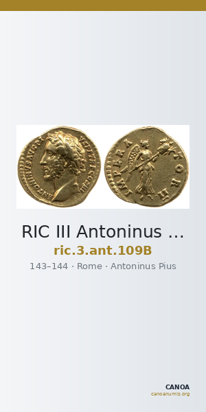 RIC III Antoninus Pius 109B — CANOA