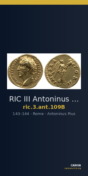 RIC III Antoninus Pius 109B — CANOA