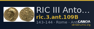 RIC III Antoninus Pius 109B — CANOA