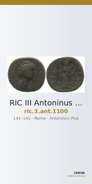 RIC III Antoninus Pius 1100 — CANOA