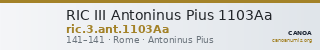 RIC III Antoninus Pius 1103Aa — CANOA
