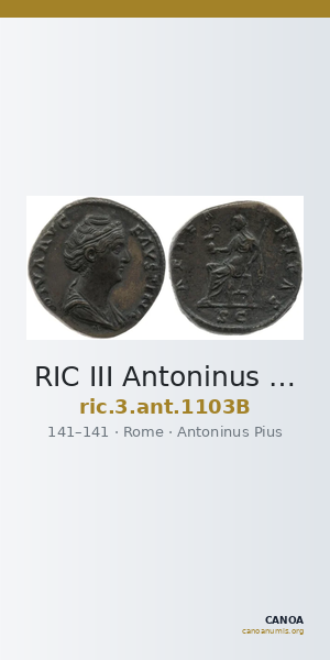 RIC III Antoninus Pius 1103B — CANOA