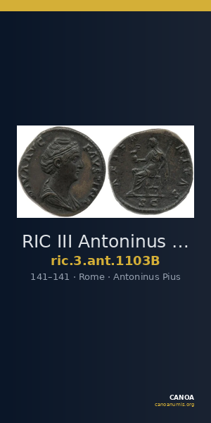 RIC III Antoninus Pius 1103B — CANOA
