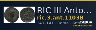 RIC III Antoninus Pius 1103B — CANOA