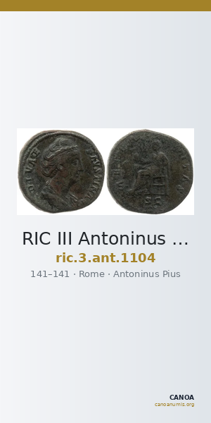 RIC III Antoninus Pius 1104 — CANOA