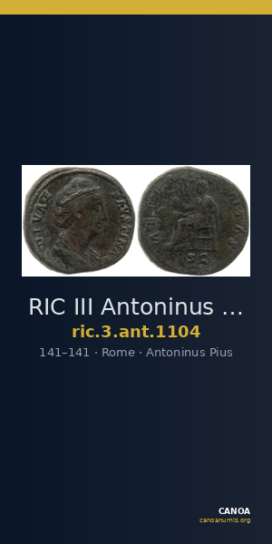 RIC III Antoninus Pius 1104 — CANOA