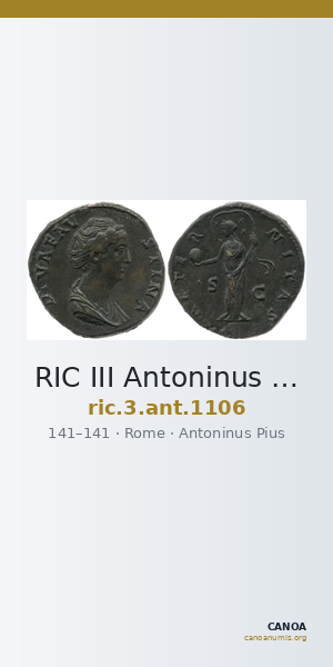 RIC III Antoninus Pius 1106 — CANOA