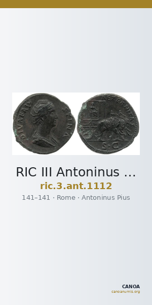 RIC III Antoninus Pius 1112 — CANOA