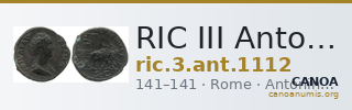 RIC III Antoninus Pius 1112 — CANOA
