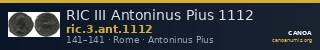 RIC III Antoninus Pius 1112 — CANOA