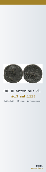 RIC III Antoninus Pius 1113 — CANOA