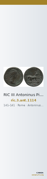 RIC III Antoninus Pius 1114 — CANOA
