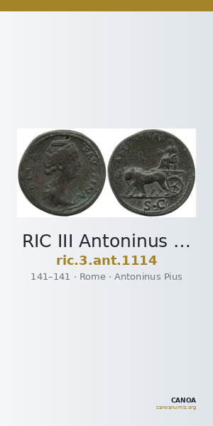 RIC III Antoninus Pius 1114 — CANOA