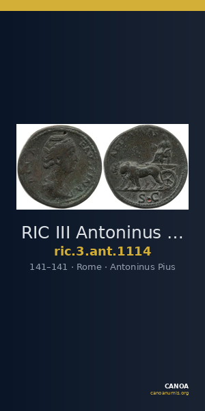 RIC III Antoninus Pius 1114 — CANOA